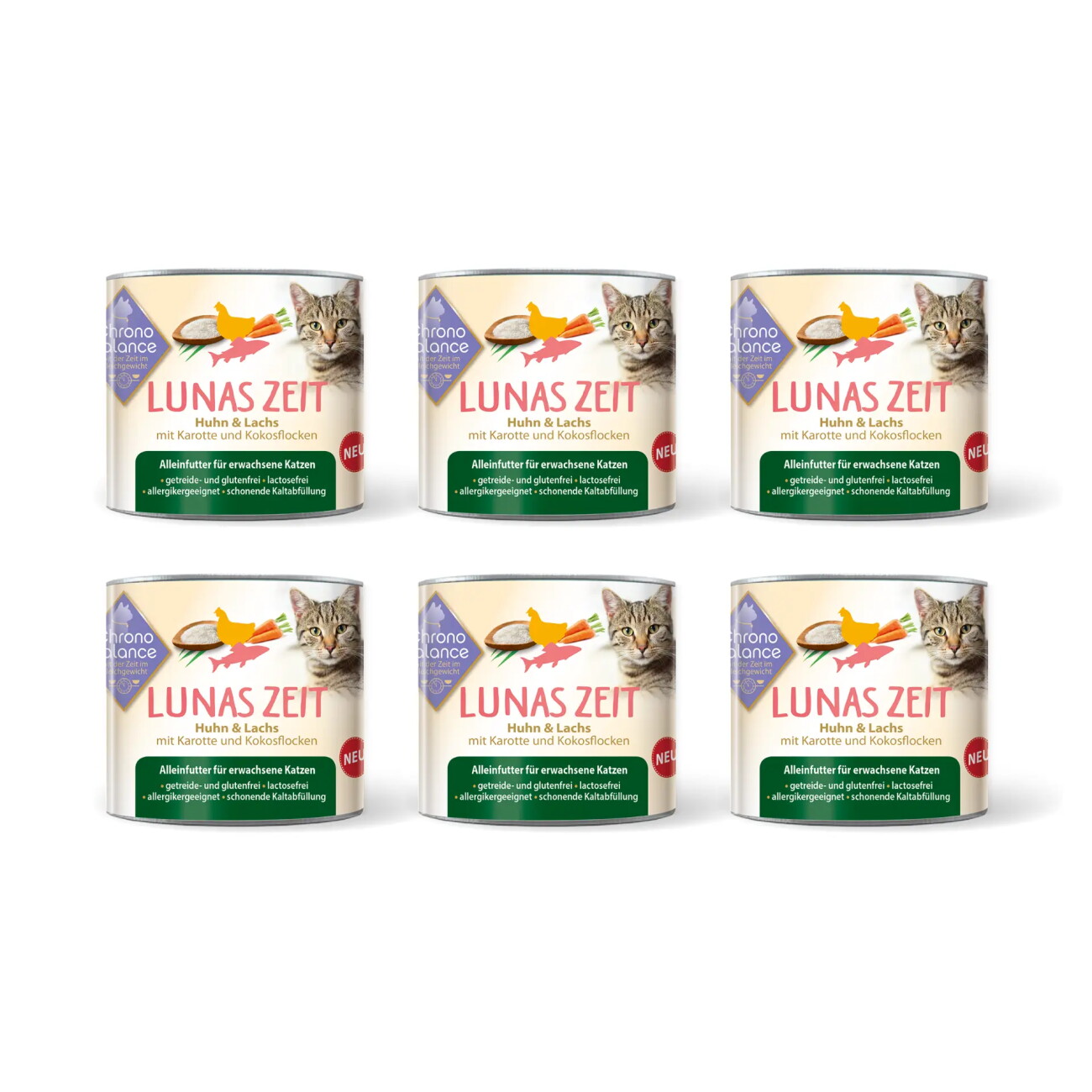 ChronoBalance Alleinfutter Huhn & Lachs mit Karotte und Kokosflocken 1,2 kg