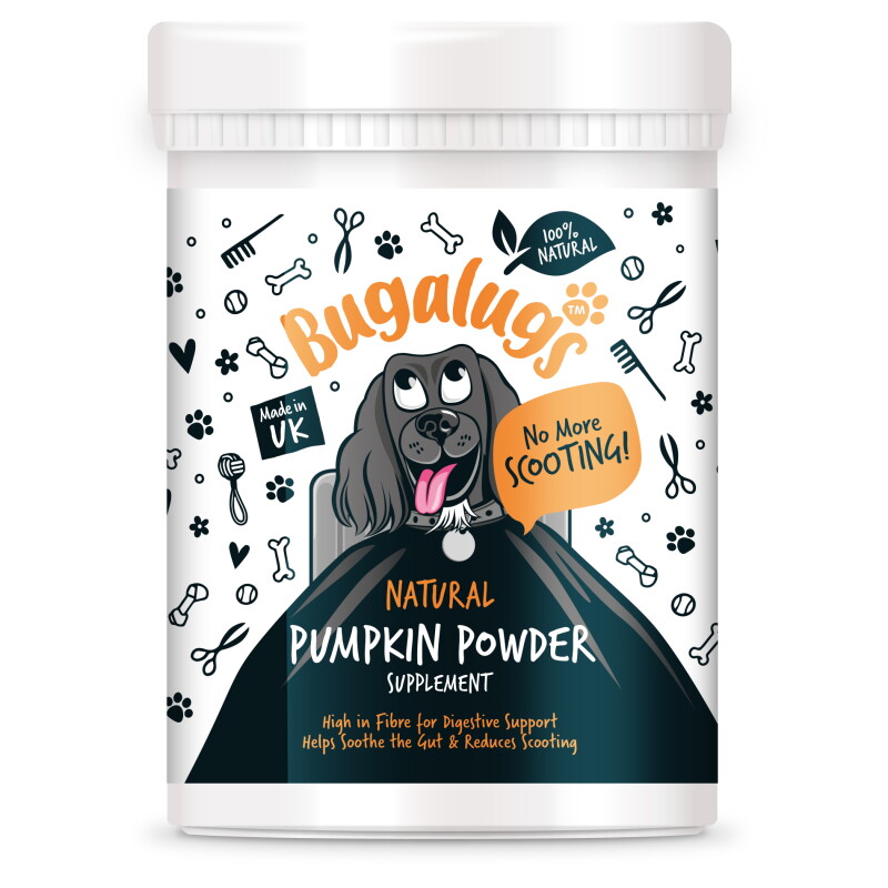Bugalugs Kürbispulver-Nahrungsergänzungsmittel 100 % natürlich für Hunde