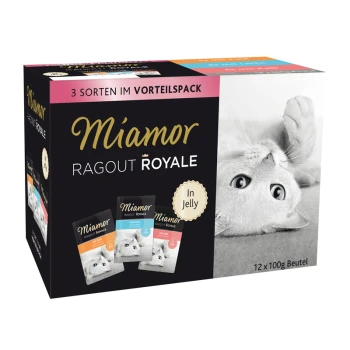Ragout Royale w galarecie Wielopak 12 x 100 g Indyk, łosoś, cielęcina