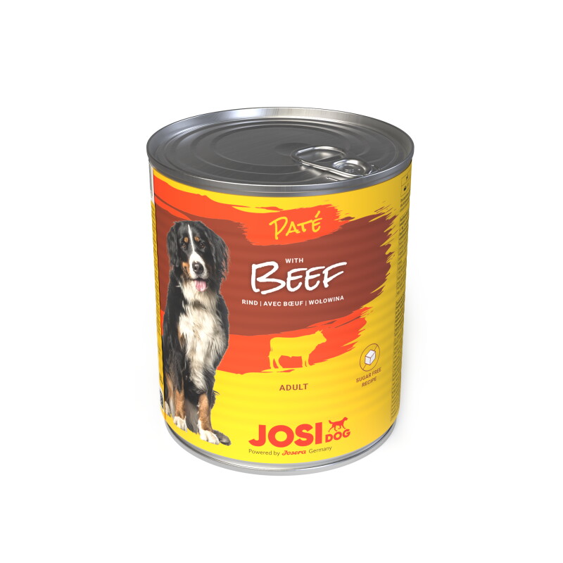JosiDog Nassfutter Paté Rind 6 x 800 g