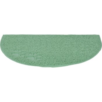 Paillasson pour toilettes pour chat en demi-cercle menthe