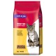 Cat food bag labeled "FIT+FUN FINEST MIX mit Huhn & Truthahn," featuring a tabby cat and kibble image, 5kg size.