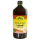 Braune Flasche mit cdVet Lachsöl, beschriftet mit "singulares Lachöl" und einem gelb-orangefarbenen Design, das auf ein natürliches Haustiergesundheitsprodukt hinweist.