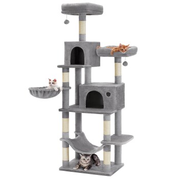 Katzenbaum XXL 199cm hellgrau hellgrau