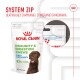 Royal Canin Immunity & Digestion Chews dla szczeniąt, 40 sztuk, z brązowym szczeniakiem na opakowaniu i systemem zamknięcia na zamek.