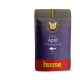 Katze Futterbeutel mit der Aufschrift "Aptit", der eine Cartoon-Katze zeigt, mit dem Text "Leckere frische Thunfisch in Soße" und dem Markennamen "husse."