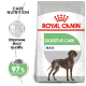Royal Canin Digestive Care Maxi dog food bag with a brown and white dog, emphasizing improved stool quality and 97% proven results.