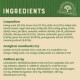 Ingredients list for a hypoallergenic pet food, detailing composition, analytical constituents, and additives per kg.