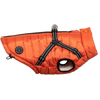 NICK Winterjacke mit integriertem Geschirr dunkelblau XS terracotta XS