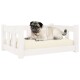 Hundebett Massivholz Kiefer weiß/ beige 50,5 cm, 28 cm, 65,5 cm