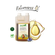 Stiefel Schwarzkümmelöl Flasche für Pferde, Überschrift 'Naturreines Öl', mit '100% natürlich' und 'vegan' Symbolen.