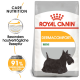 Royal Canin Dermacomfort Mini Hundefutterbeutel mit einer Illustration eines Scottish Terriers, der die Hautverträglichkeit und 91% Zufriedenheit der Besitzer betont.
