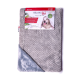 Weiche graue Haustierdecke mit der Aufschrift "Relaxopet Cosy Multi-Plaid", mit einer plüschigen Textur und umkehrbarem Design.