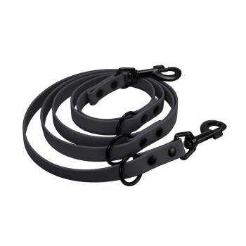 Biothane Führleine verstellbar schwarz 2,5 m