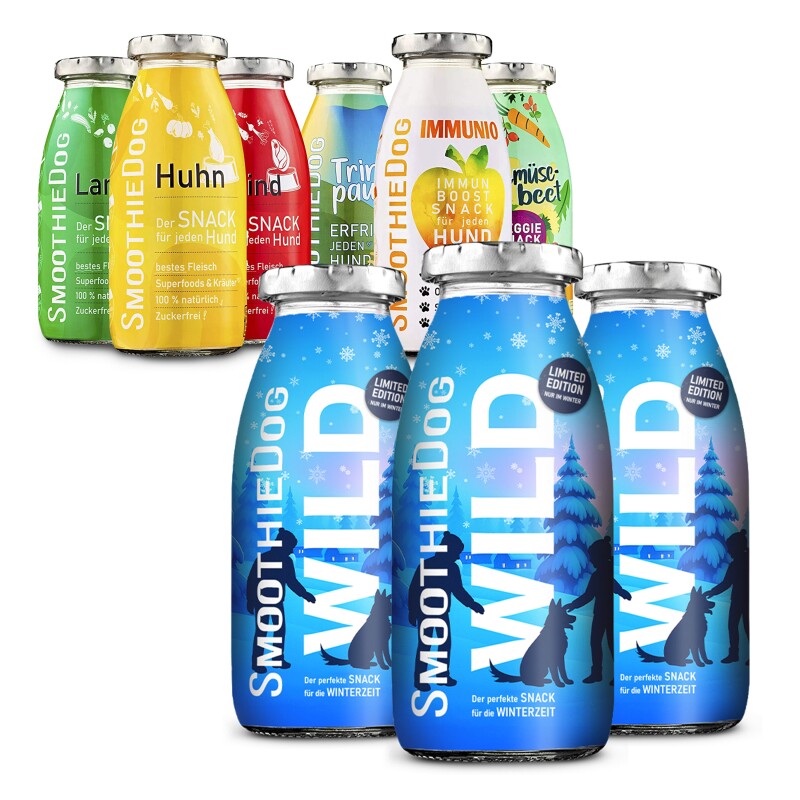 SmoothieDog Mix Paket 6x 250ml + Winter Wild 3x 250 ml