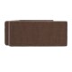 Braunes Haustiersofa mit modernem Design, mit niedrigem Profil und klaren Linien, geeignet für kleine bis mittelgroße Haustiere.
