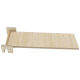 Holzrampe für Haustiere mit lamellierter Oberfläche und stabilen Seitenstützen, entworfen für kleine Tiere, um leicht höhere Bereiche zu erreichen.