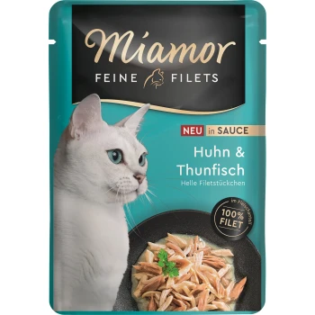 Feine Filets Huhn & Thunfisch in Sauce 24x100g