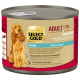 Select Gold Adult Sensitive hondenvoerblik met insecteneiwit, graanvrije formule en afbeelding van een golden retriever.