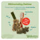 Whimzees Haustier-Kauset: 4 Formen Stix, Jeż, Szczoteczka, Aligator; Text 'Różnorodny Zestaw' und 'Niższy koszt gryzaka'.