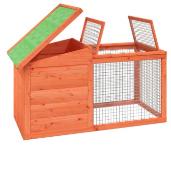 Kaninchenstall 100,5x54x55cm (L x B x H) naturfarben