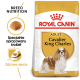 Karma dla dorosłych psów Royal Canin dla Cavalier King Charles, z zdjęciem rasy, z tekstem podkreślającym odżywianie rasy i zdrowie serca.