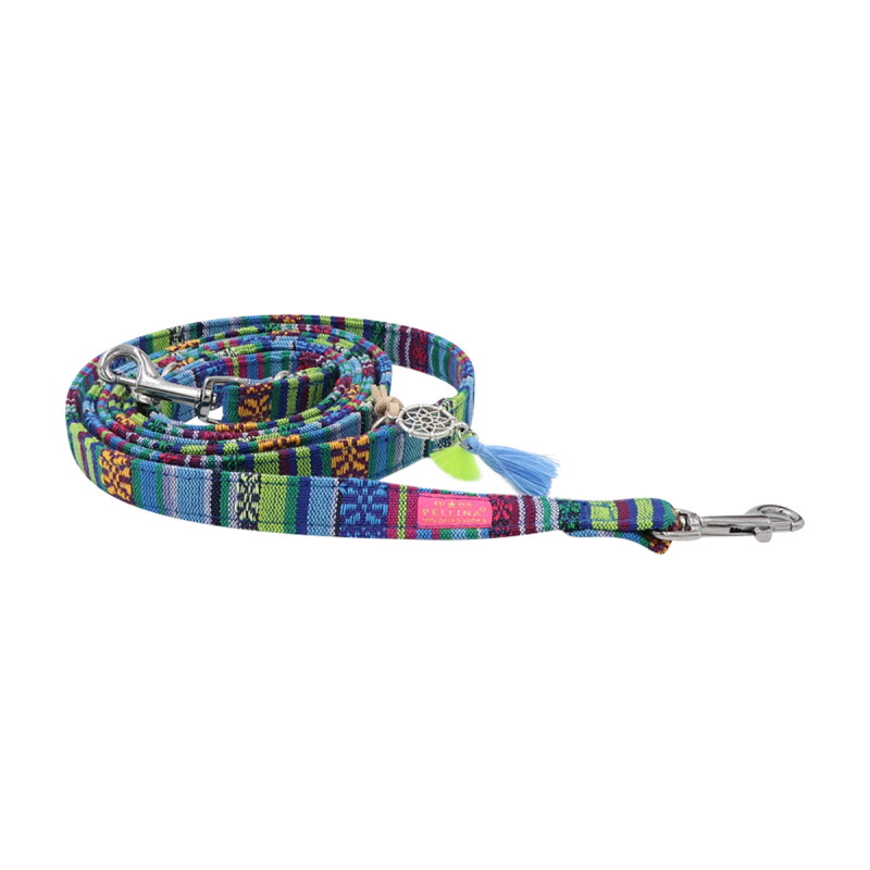 PELLINA - Boho Boy - 3fach Leine - Hundeleine gold S