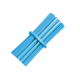 Blue rubber dog toy designed for chewing, featuring multiple flexible strips held together by a circular ring.