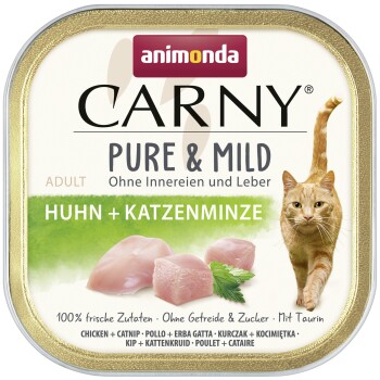 Comparer les prix de animonda Carny Nourriture humide pour chat Adulte, Pure et Doux 32x100 g Poulet avec herbe-à-chats