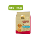 Select Gold Medium Junior Hundefuttertasche, beschriftet mit 'NEU - NEW', geeignet für Hunde von 11-25 kg, 5-12 Monate, mit Insektenprotein.