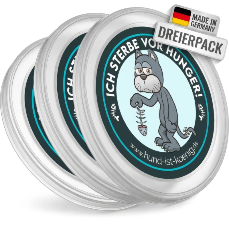 HUND IST KÖNIG Dosendeckel, Deckel für Dosen halten Tierfutter frisch, schließen Gerüche ein - 400g / 200g