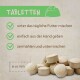 Tabletten für Haustiere, 10 mm im Durchmesser, mit Anweisungen: mit täglichem Futter mischen, von Hand geben oder zerdrücken und mischen.