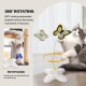 Katzenspielzeug mit 360° drehendem Schmetterling, der echte Beute nachahmt, unterhält Katzen und hält sie den ganzen Tag beschäftigt.