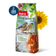 Eine Tüte PANTO Sonnenblumenkerne für Vögel, mit zwei Vögeln, die auf einem Ast sitzen, und dem deutlich sichtbaren Text "Sonnenblumenkerne".