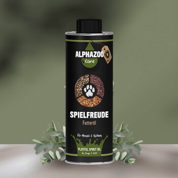 ALPHAZOO Spielfreude Futteröl für Hunde und Katzen 500 ml