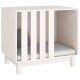 Hundehütte Massivholz Kiefer Hundehöhle Hundebett weiß 70 cm, 50 cm, 62 cm