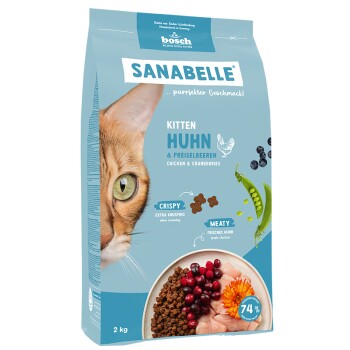 Trockenfutter Katze, Kitten, Huhn 2x2 kg