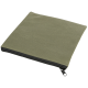 Sac de rangement pour animaux de compagnie vert olive avec une fermeture éclair noire, conçu pour organiser les fournitures pour animaux.