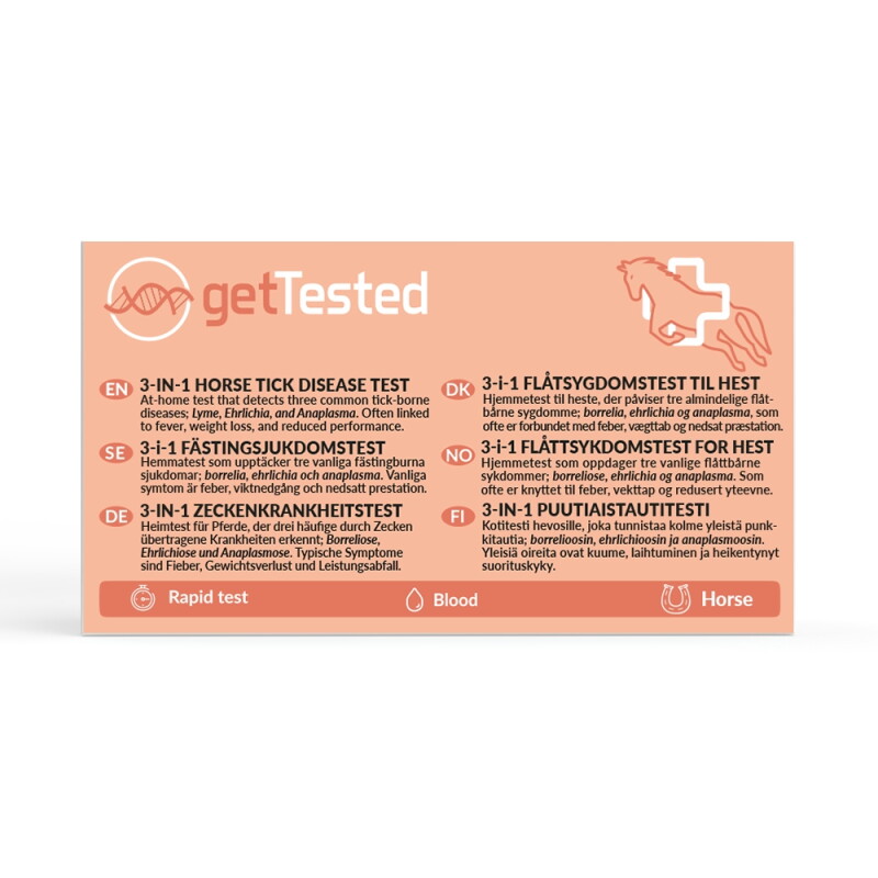 GetTested Pferde-Zeckentest 3-in-1