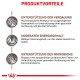 Infografik, die die Vorteile von Haustierfutter zeigt: Unterstützung der Verdauung, moderate Energie und Unterstützung des Mikrobioms, mit deutschem Text und Symbolen.
