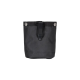 Schwarze Nylon-Leckerlitasche für Haustiere mit Clip und Druckverschluss, entworfen für einfachen Zugriff auf Leckerlis während Spaziergängen oder beim Training.
