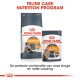 Royal Canin Feline Care Nutrition Program met Hair & Skin droogvoer en Intense Beauty natvoer, met Nederlandse tekst die hun combinatie promoot.