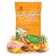 10kg Dr. John Puppy Huhn Rezept Hundefuttertüte mit spielerischer Welpenillustration und Hervorhebungen von 27% Protein und 15% Fett.
