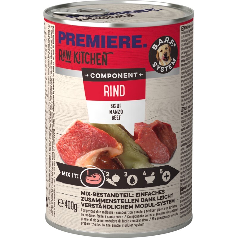 PREMIERE PREMIÈRE PAW KITCHEN Nourriture humide Chien Adulte Composant Bœuf et veau 6x400 g