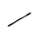 Braunes Leder-Haustierhalsband mit Metallverschlüssen und Ringen, flach auf einem weißen Hintergrund präsentiert.