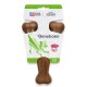 BeneBone medium wishbone dog chew toy in bacon flavor, suitable for dogs under 60 lbs, with a playful dog graphic on the packaging.