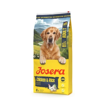 Josera Adult Medi Maxi Hundefutterbeutel mit Huhn- und Reisgeschmack, deutsche Qualität und 81 % Protein.