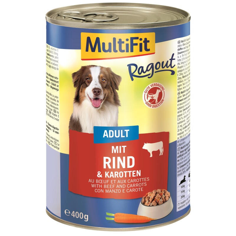 MultiFit Adult Ragout Rundvlees en wortelen 6x400 g