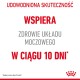 Czerwono-szare napisy na białym tle promujące produkt dla zwierząt, który wspiera zdrowie układu moczowego u psów w ciągu 10 dni, od Royal Canin.