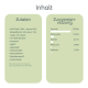 Haustierfutter: 60% Rindfleisch, 7% Hafer, plus Karotten, Äpfel, Algen, Mineralien. Nährstoffe: Feuchtigkeit 70,09%, Protein 11,54%, Fett 8,71%.